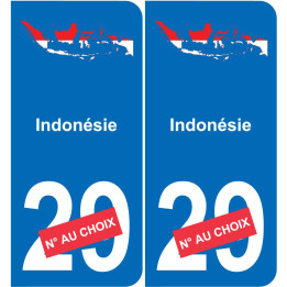 Indonesien karte fahne aufkleber sticker plakette ez
