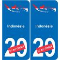 IndiaIndonesia map flag sticker sticker plaque immatriculation