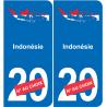 IndiaIndonesia map flag sticker sticker plaque immatriculation