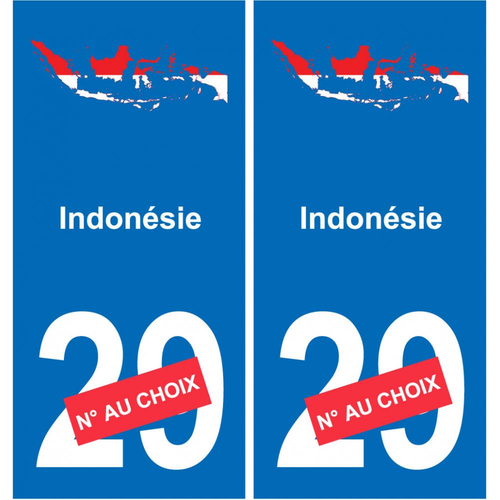 Indonesia mappa bandiera adesivo adesivo targa di immatricolazione