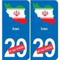 Iran map flag sticker sticker plaque immatriculation