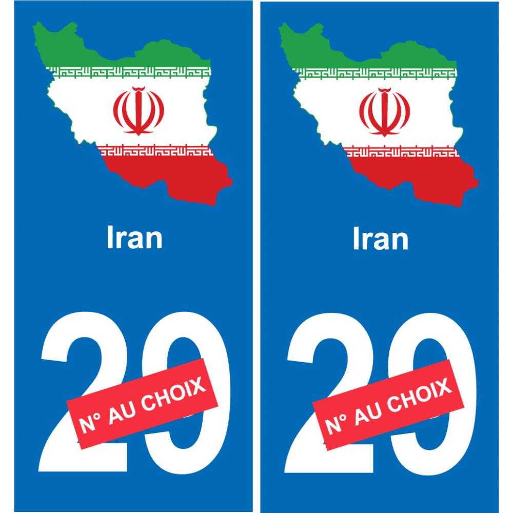 Iran mappa bandiera adesivo adesivo targa di immatricolazione
