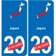 japan karte fahne aufkleber sticker plakette ez