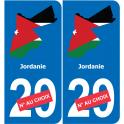 Jordan map flag sticker sticker plaque immatriculation