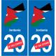Jordan map flag sticker sticker plaque immatriculation