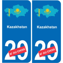 Kasachstan karte fahne aufkleber sticker plakette ez
