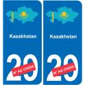 Kasachstan karte fahne aufkleber sticker plakette ez