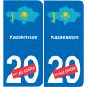 Kasachstan karte fahne aufkleber sticker plakette ez