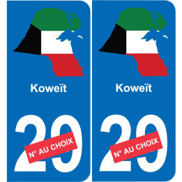 Kuwait karte fahne aufkleber sticker plakette ez