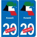 Kuwait map flag sticker sticker plaque immatriculation