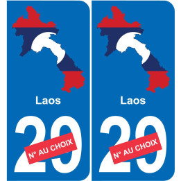 Laos karte fahne aufkleber sticker plakette ez