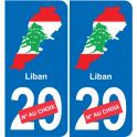 Lebanon map flag sticker sticker plaque immatriculation