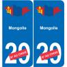 Mongolia map flag sticker sticker plaque immatriculation