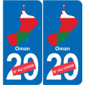 Oman karte fahne aufkleber sticker plakette ez