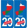 Oman map flag sticker sticker plaque immatriculation
