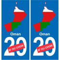 Oman karte fahne aufkleber sticker plakette ez