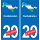 France carte drapeau autocollant sticker plaque immatriculation