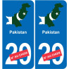 Pakistan karte fahne aufkleber sticker plakette ez