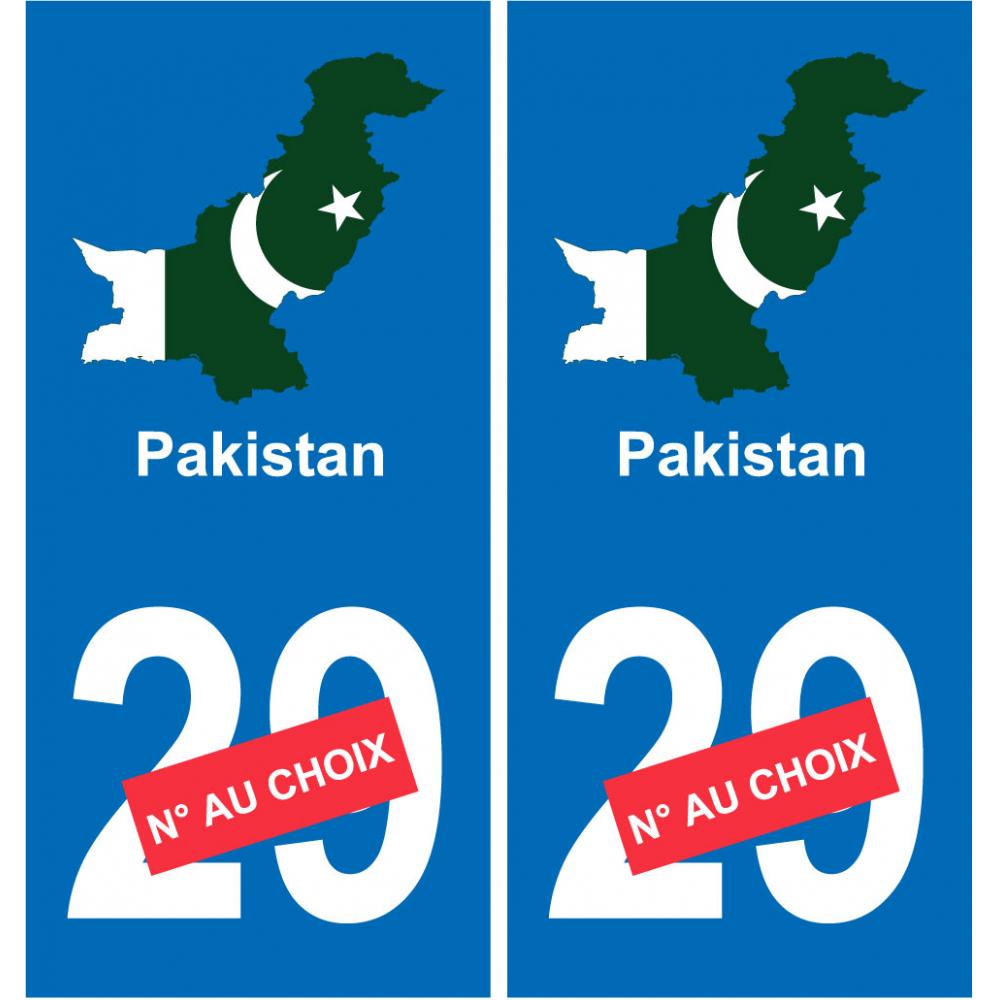 Pakistán mapa de la bandera de la etiqueta engomada de la etiqueta engomada de la placa de matriculación