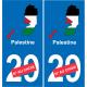 Palestina mappa bandiera adesivo adesivo targa di immatricolazione