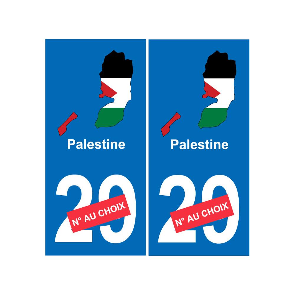 Palestina mapa de la bandera de la etiqueta engomada de la etiqueta engomada de la placa de matriculación