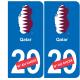 Qatar carte drapeau autocollant sticker plaque immatriculation auto voiture département
