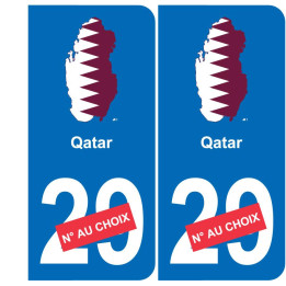 Qatar map flag sticker sticker plaque immatriculation