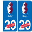 Qatar map flag sticker sticker plaque immatriculation