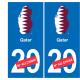 Qatar carte drapeau autocollant sticker plaque immatriculation auto voiture département
