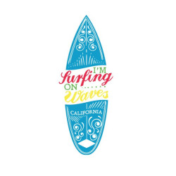 Autocollant surf2 bleu stickers
