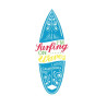 Autocollant surf2 bleu stickers