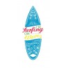 Autocollant surf2 bleu stickers