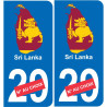 Sri Lanka map flag sticker sticker plaque immatriculation