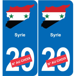 Syria map flag sticker sticker plaque immatriculation