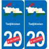 Tadschikistan karte fahne aufkleber sticker plakette ez