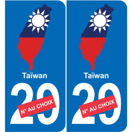 Taiwan karte fahne aufkleber sticker plakette ez