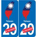 Taiwan map flag sticker sticker plaque immatriculation