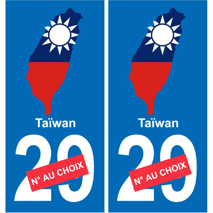 Taiwan karte fahne aufkleber sticker plakette ez
