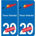 East Timor map flag sticker sticker plaque immatriculation