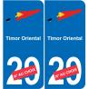 Osttimor karte fahne aufkleber sticker plakette ez