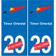 East Timor map flag sticker sticker plaque immatriculation