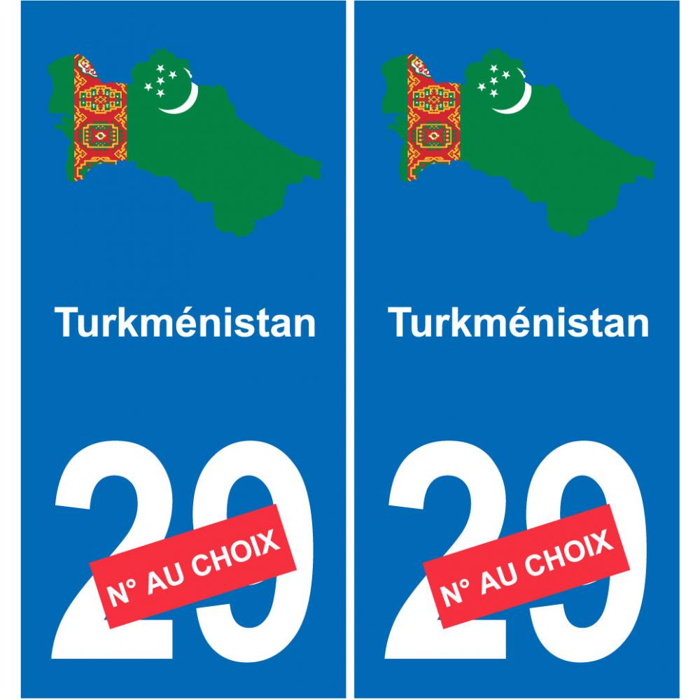 Turkmenistan karte fahne aufkleber sticker plakette ez