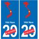 Vietnam map flag sticker sticker plaque immatriculation