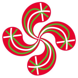 Autocollant Croix Basque Lauburu drapeau sticker adhésif