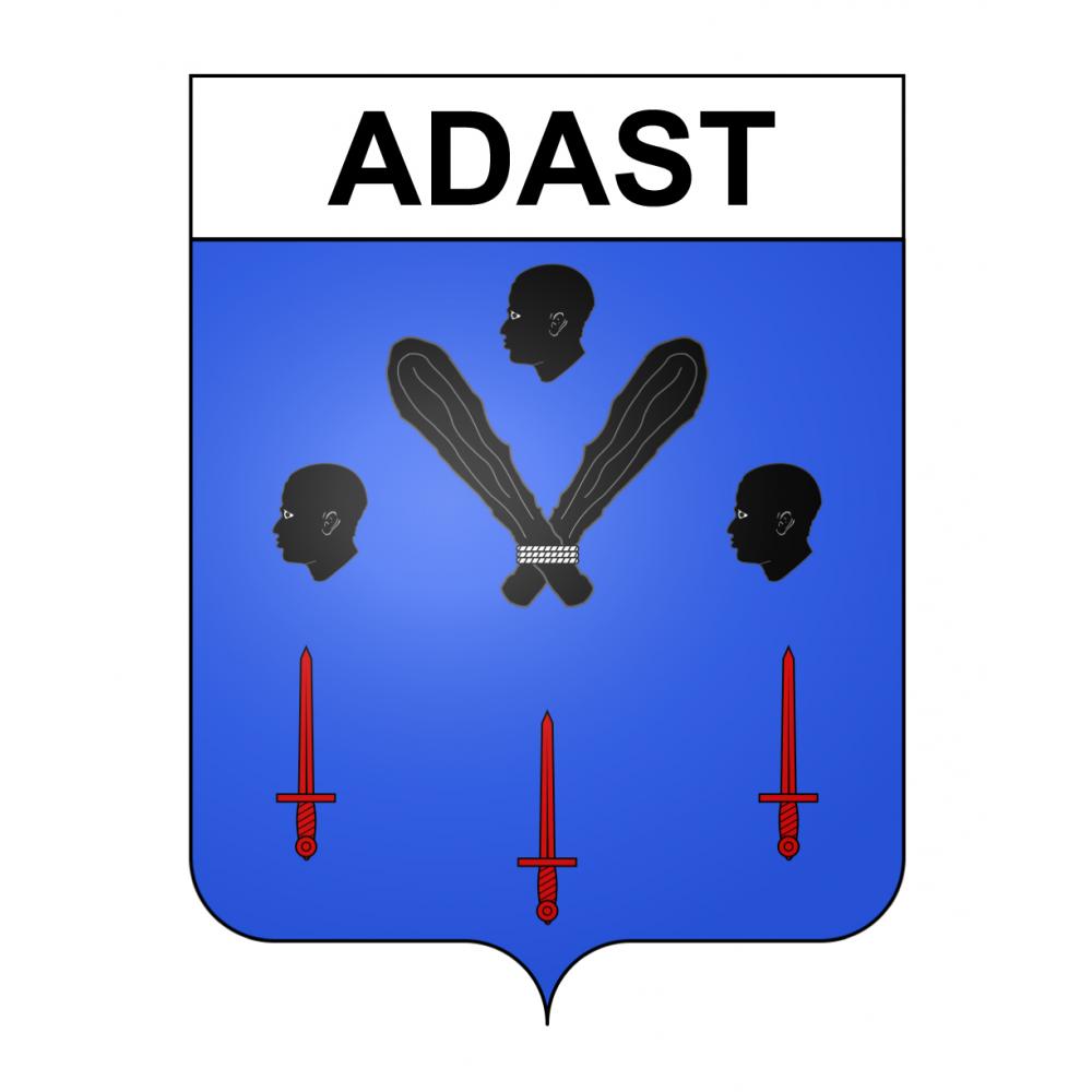 Pegatinas escudo de armas de Adast adhesivo de la etiqueta engomada