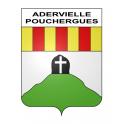 Stickers coat of arms Adervielle-Pouchergues adhesive sticker