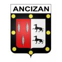 Stickers coat of arms Ancizan adhesive sticker
