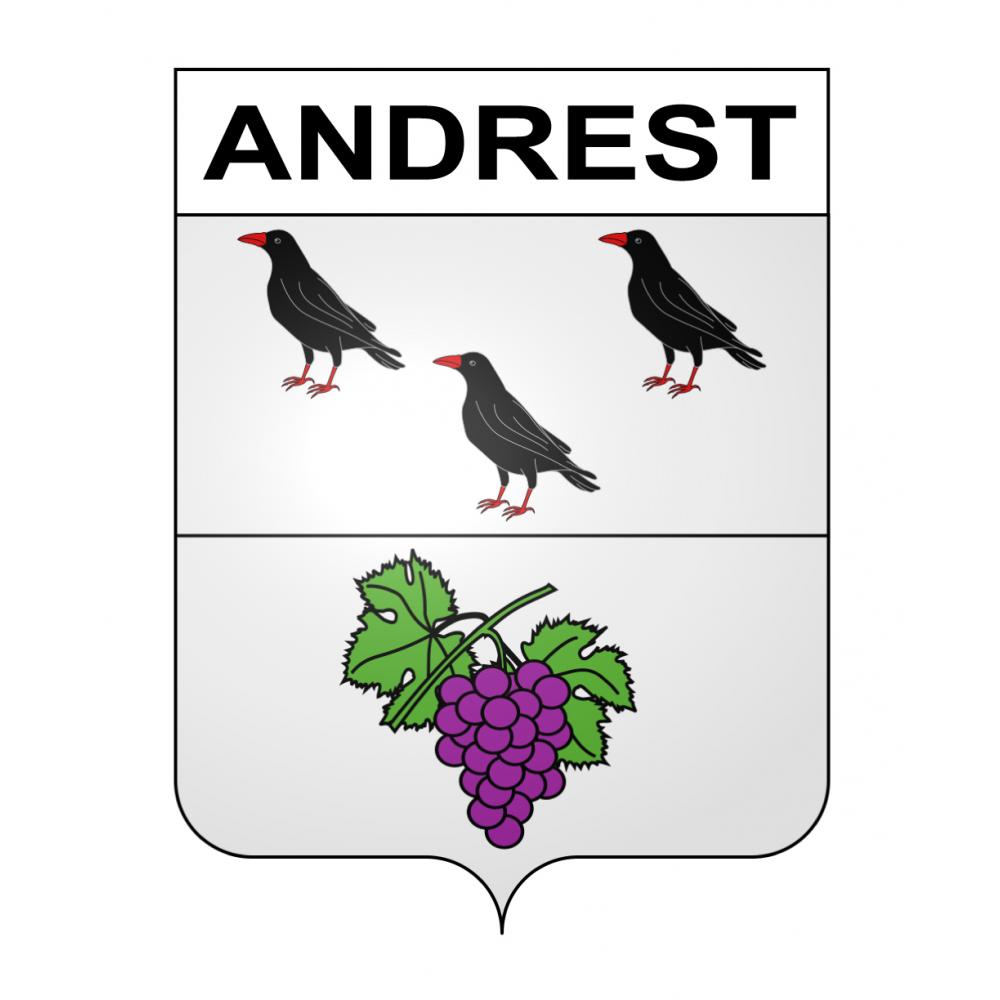 Andrest 65 ville sticker blason écusson autocollant adhésif
