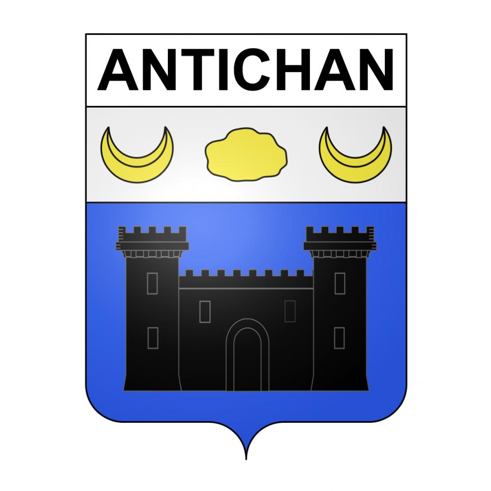 Antichan 65 ville sticker blason écusson autocollant adhésif