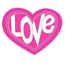 Autocollant love logo1 sticker adhesif